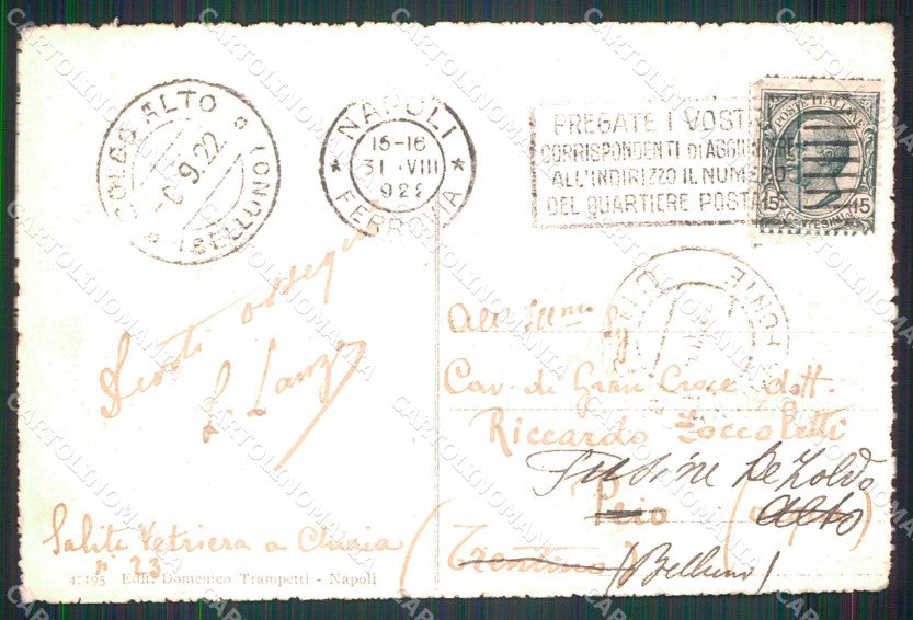 Napoli Città Veduta da Via Tasso Serao PIEGHINE cartolina MX8180 – retro