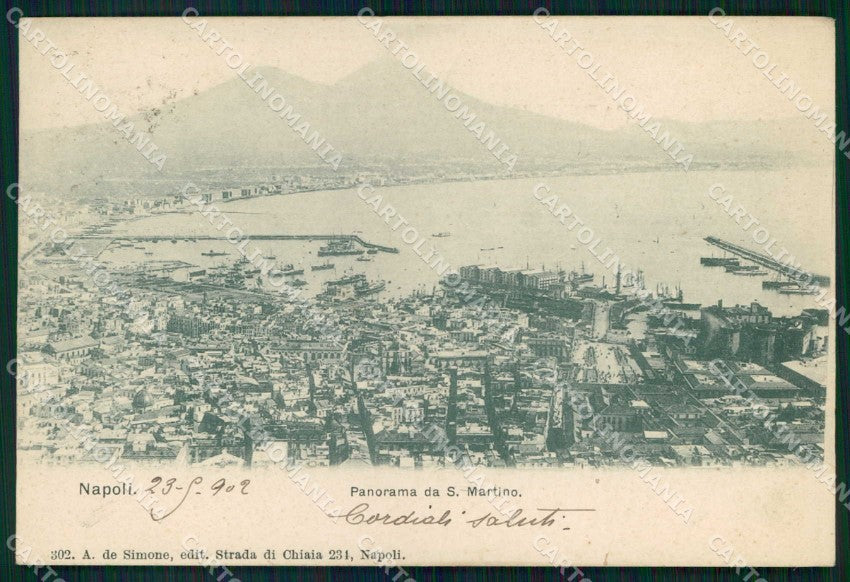 Napoli Città Veduta da San Martino Vesuvio cartolina MX8183 – fronte
