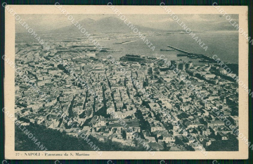 Napoli Città Veduta da San Martino Vesuvio cartolina MX8185 – fronte