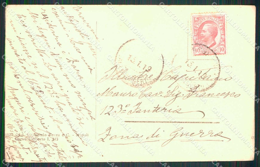 Napoli Città Veduta dal Faro Castel Sant Elmo cartolina MX8189 – retro