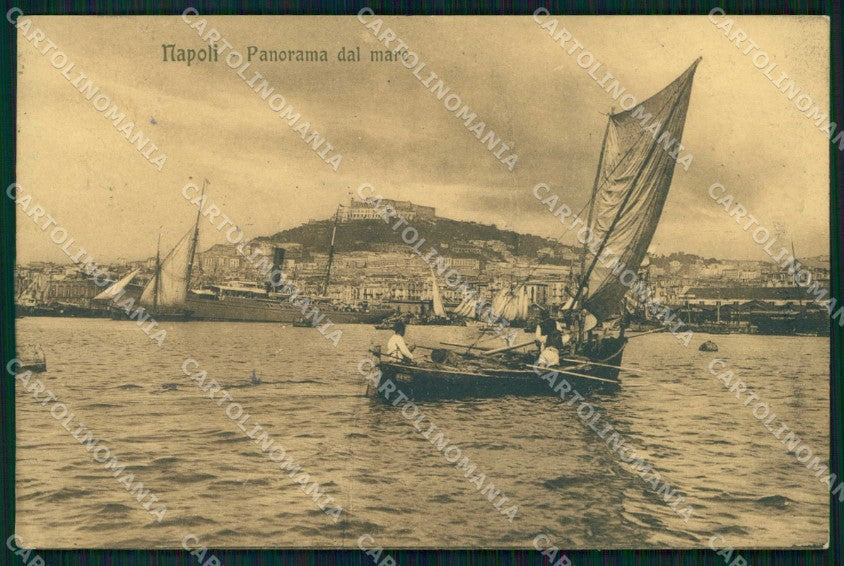 Napoli Città Veduta Generale da Mare Barche Ragozino 22098 cartolina MX8191 – fronte