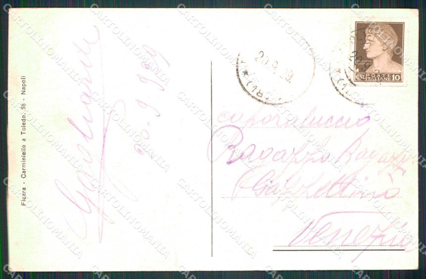 Napoli Città Veduta da Via Tasso Vesuvio cartolina MX8192 – retro