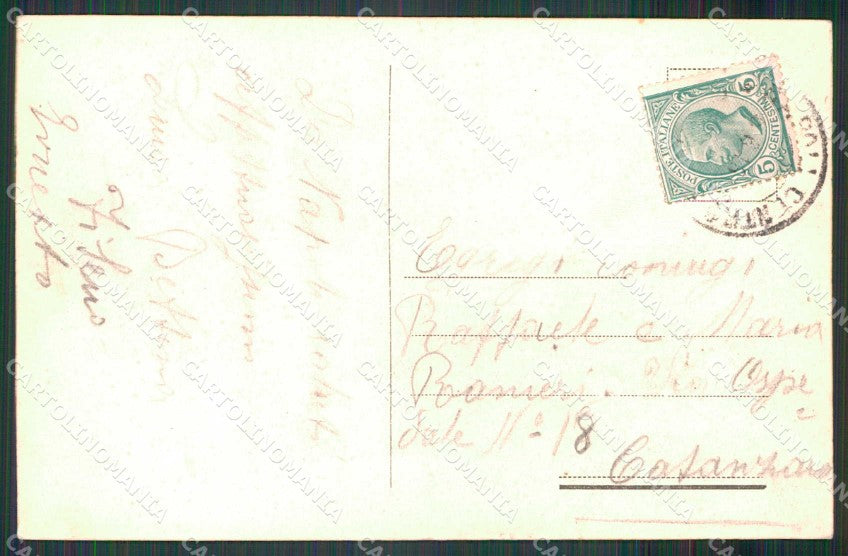 Napoli Città Veduta dal Molo Castel Sant Elmo Barche cartolina MX8195 – retro