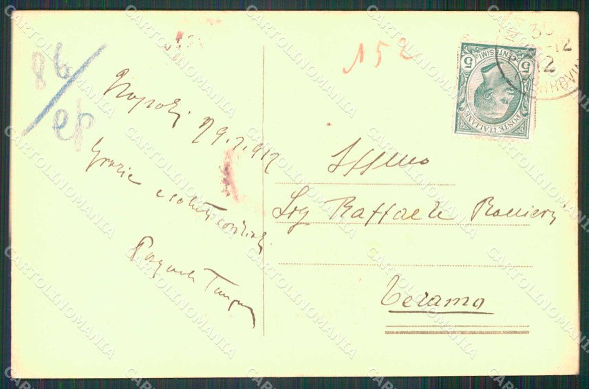 Napoli Città Veduta da San Martino Vesuvio cartolina MX8197 – retro