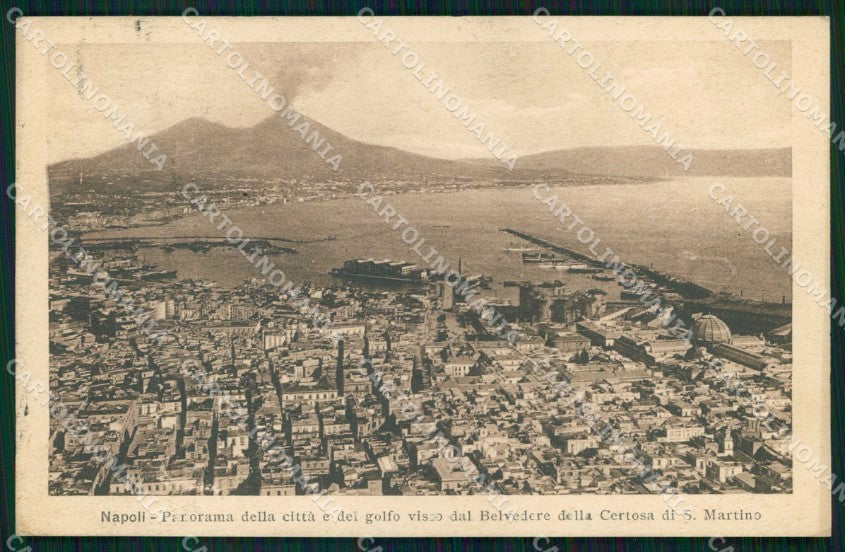 Napoli Città Veduta da Certosa San Martino Vesuvio cartolina MX8202 – fronte