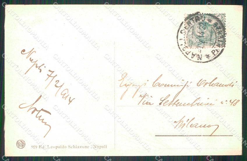 Napoli Città Veduta da Certosa San Martino Vesuvio cartolina MX8202 – retro