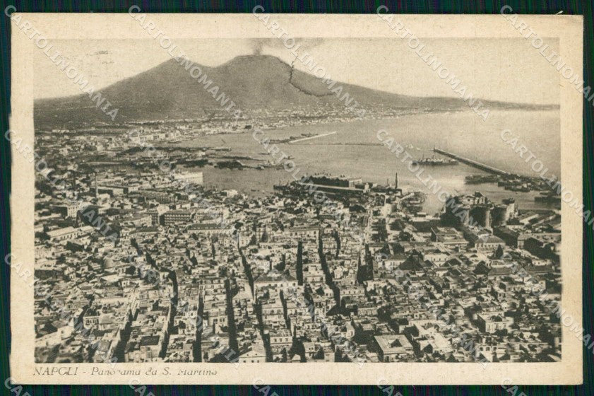 Napoli Città Veduta da San Martino Vesuvio cartolina MX8203 – fronte