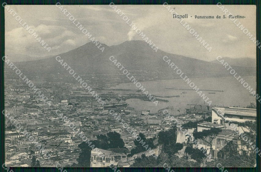 Napoli Città Veduta da San Martino Vesuvio Brunner 10987 cartolina MX8206 – fronte