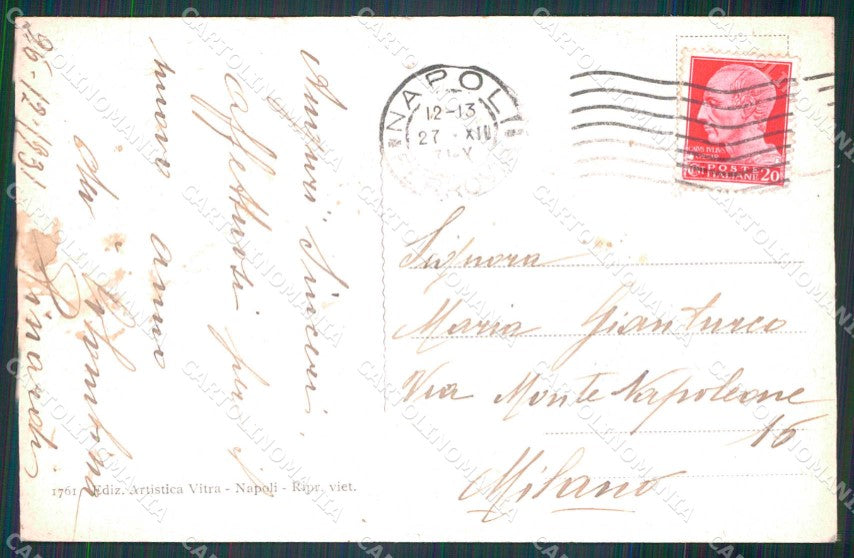 Napoli Città Veduta da San Martino Vesuvio cartolina MX8207 – retro