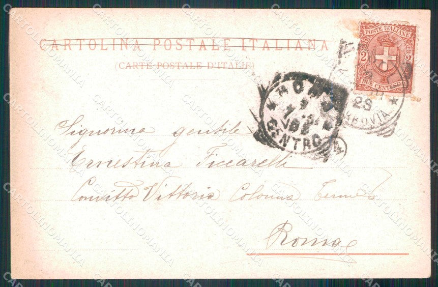Napoli Città Veduta Generale Vesuvio Richter 381 Brogi cartolina MX8211 – retro