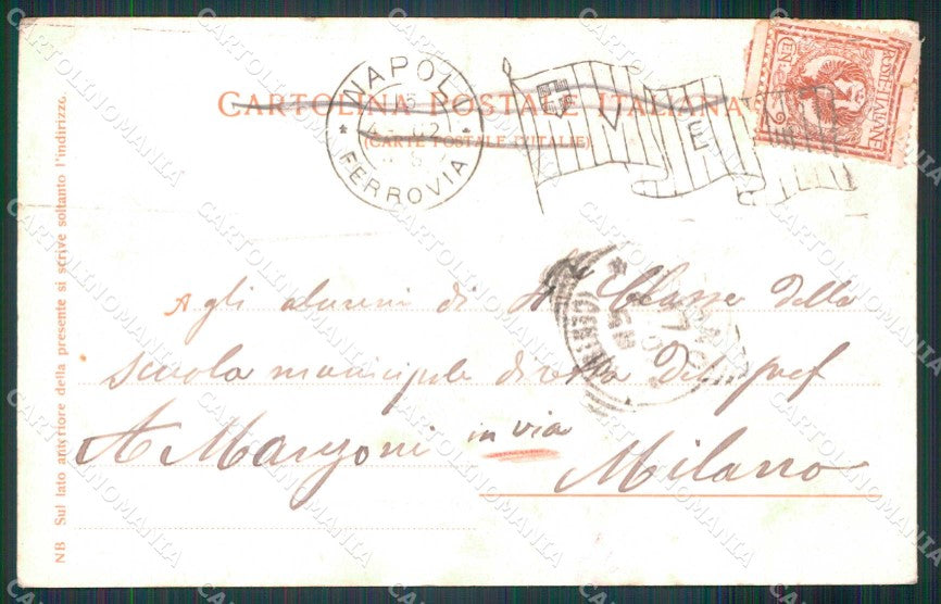 Napoli Città Veduta da Corso Vittorio Emanuele Trenkler 4482 cartolina MX8212 – retro