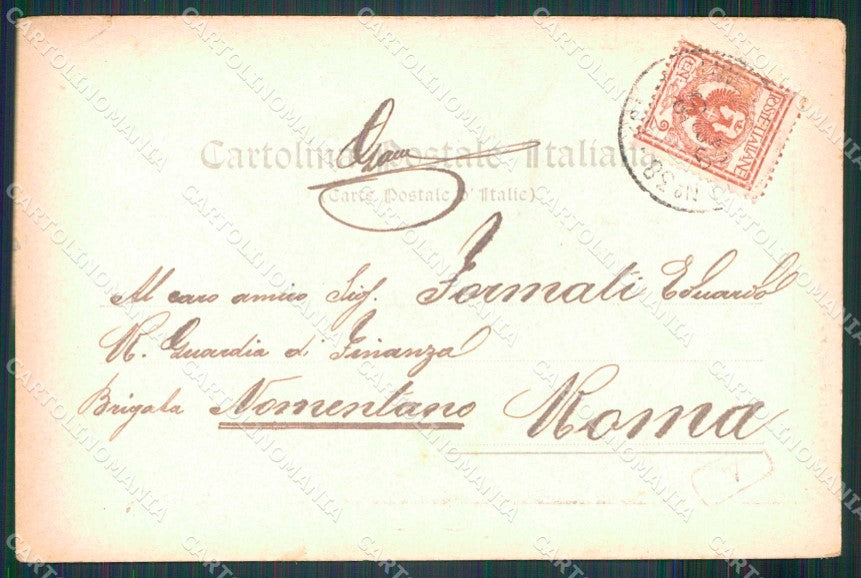Napoli Città Strada Molo Barche Castel Sant Elmo STRAPPINO cartolina MX8216 – retro