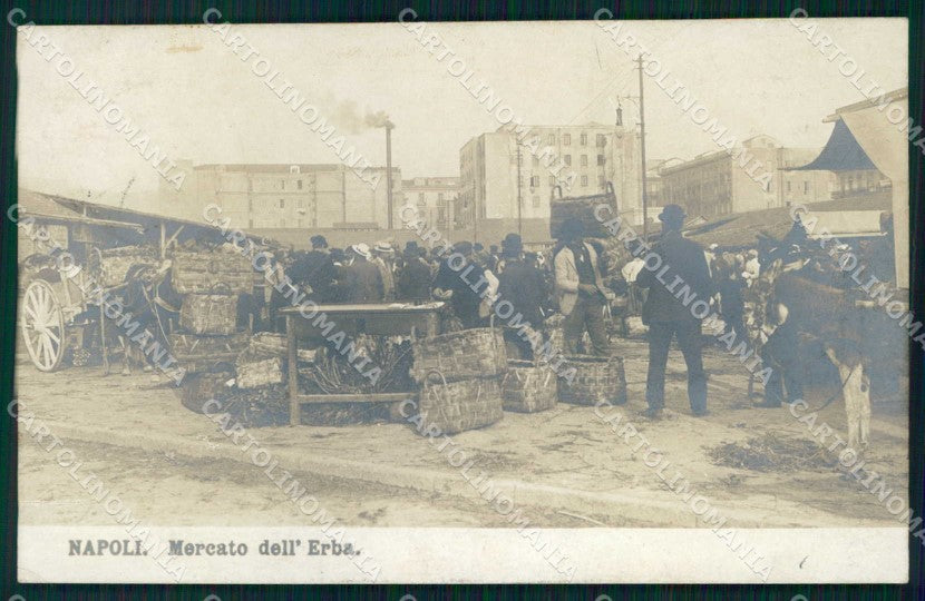 Napoli Città Mercato Erba NPG Foto cartolina MX8218 – fronte