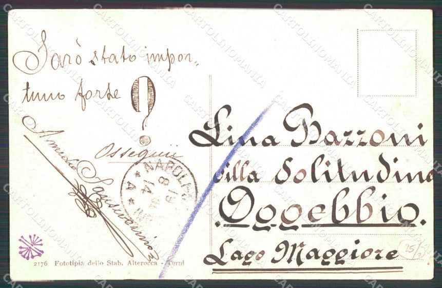 Napoli Città Teatro San Carlo Tram Alterocca 2176 PIEGHINA cartolina MX8220 – retro