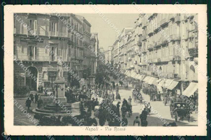 Napoli Città Via Roma Brunner 8482 cartolina MX8224 – fronte