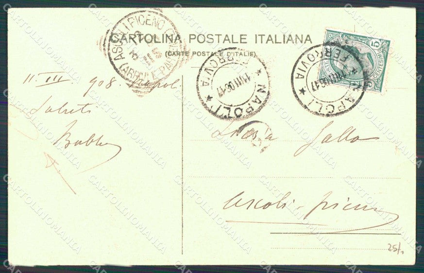 Napoli Città Vicolo Basso Porto Ragozino 22991 STRAPPINO cartolina MX8226 – retro