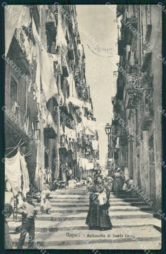 Napoli Città Pallonetto Santa Lucia Brunner 8492 cartolina MX8227 – fronte