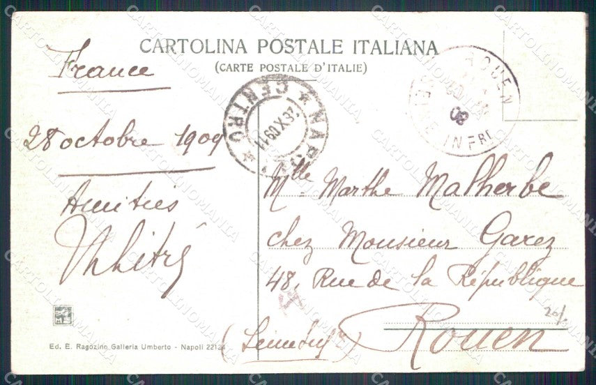 Napoli Città Monumento Nicola Amore Ragozino 22124 cartolina MX8232 – retro