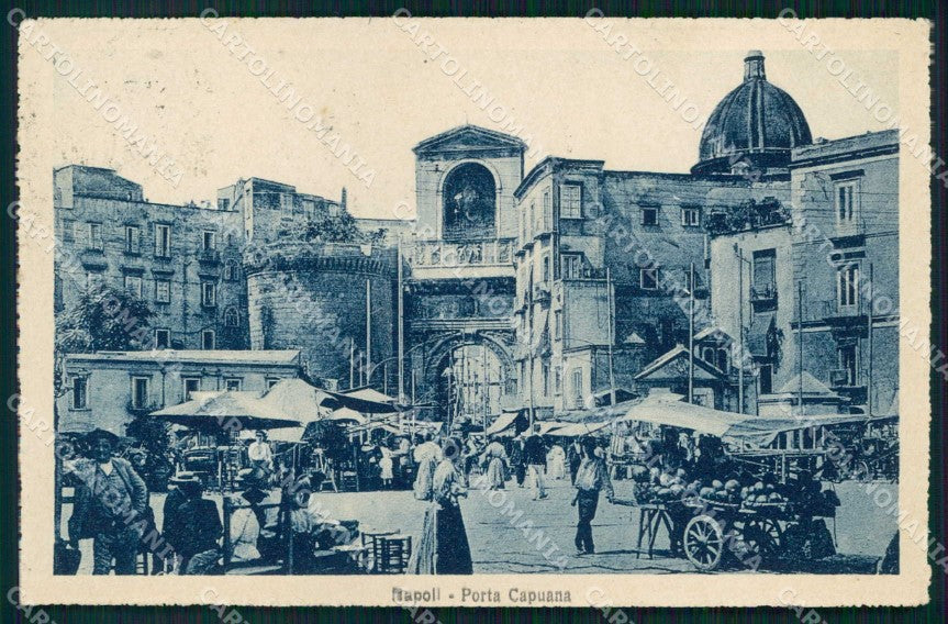 Napoli Città Porta Capuana Mercato cartolina MX8248 – fronte
