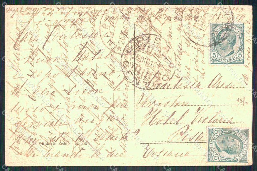 Napoli Città Strada Santa Lucia cartolina MX8252 – retro