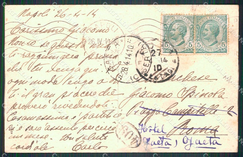 Napoli Città Via Caracciolo Pescatori Tirano Reti cartolina MX8262 – retro