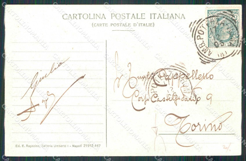 Napoli Città Stazione Tram Ragozino 21912 147 STRAPPINO cartolina MX8273 – retro