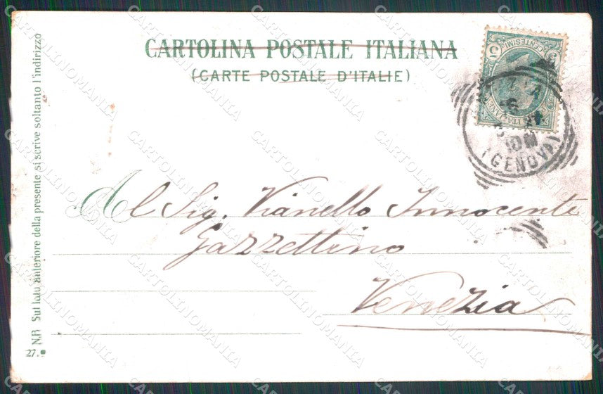 Napoli Città Funicolare Vesuvio Carrozza Ragozino 2719 cartolina MX8283 – retro