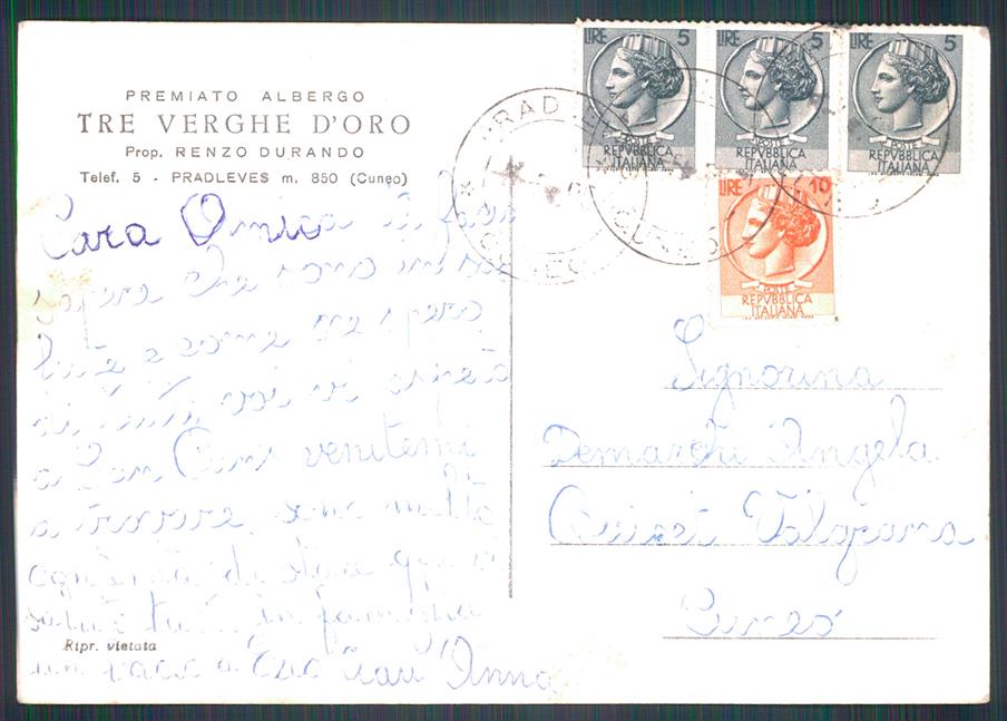 Cuneo Pradleves Auto Foto FG cartolina MZ0030 – retro