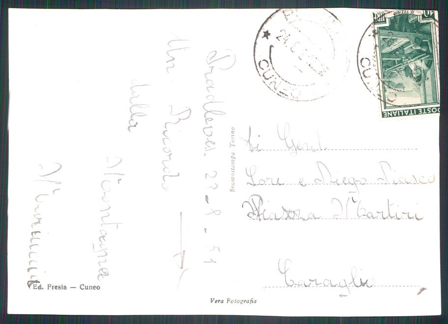 Cuneo Pradleves STRAPPINO Foto FG cartolina MZ0033 – retro
