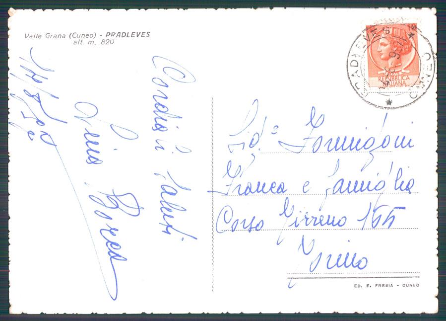 Cuneo Pradleves Foto FG cartolina MZ0040 – retro