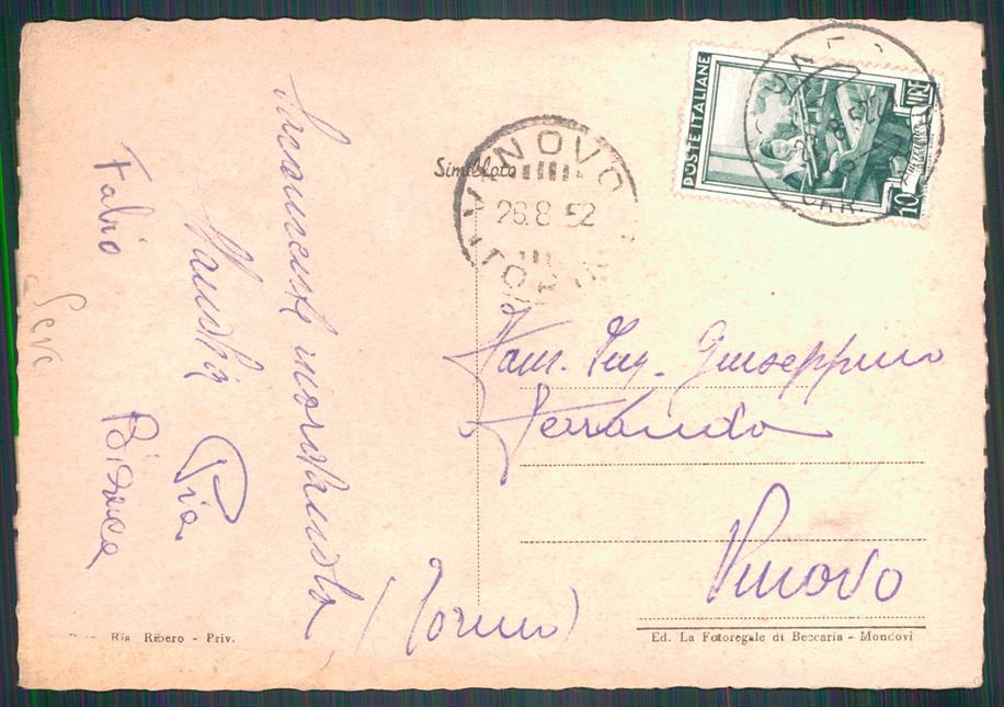 Cuneo Pradleves Ponte sul Grana FG cartolina MZ0051 – retro