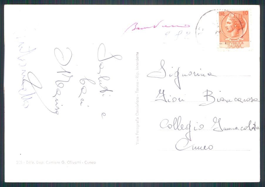 Cuneo Castelmagno Santuario Foto FG cartolina MZ0059 – retro