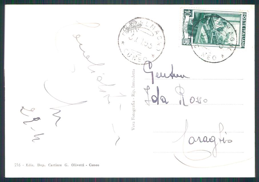 Cuneo Castelmagno Santuario Foto FG cartolina MZ0060 – retro