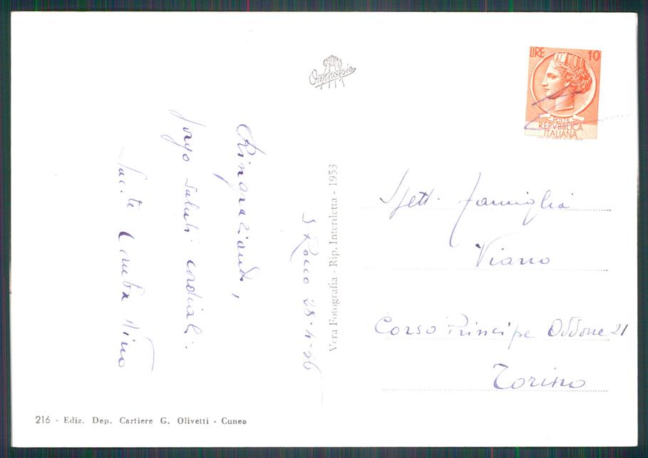 Cuneo Castelmagno Santuario Foto FG cartolina MZ0061 – retro