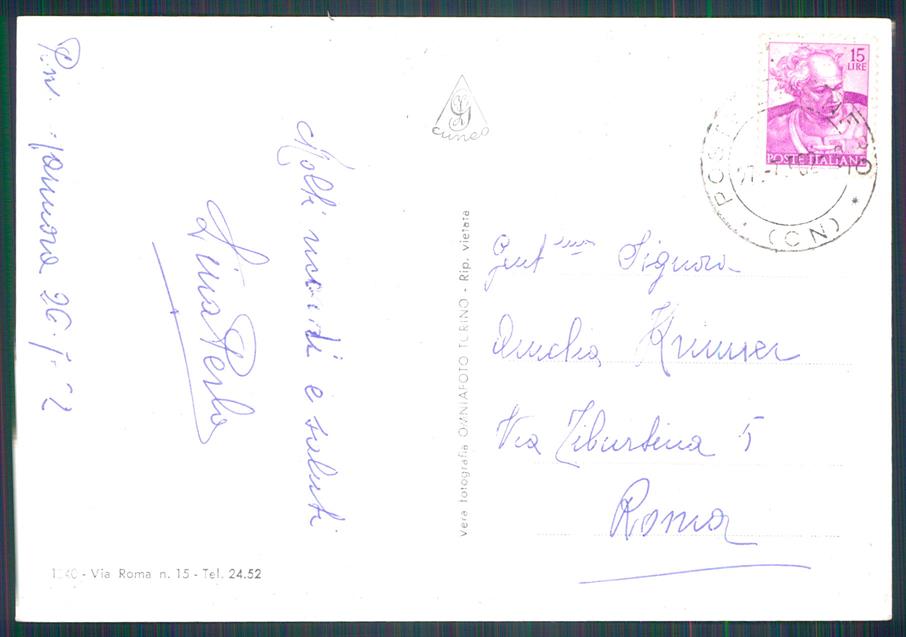 Cuneo Marmora Colle del Mulo Foto FG cartolina MZ0072 – retro