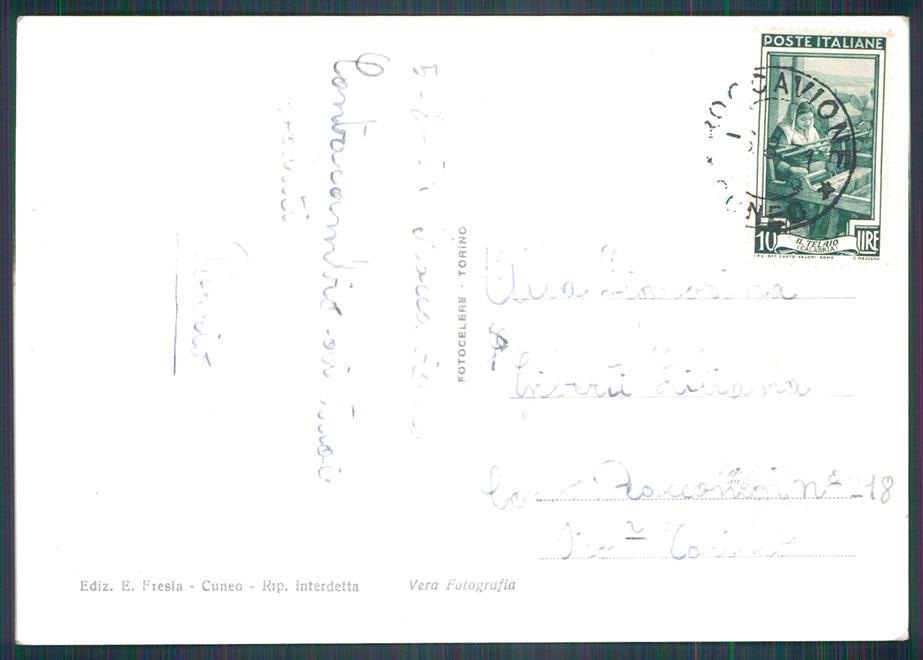 Cuneo Roccavione Foto FG cartolina MZ0078 – retro