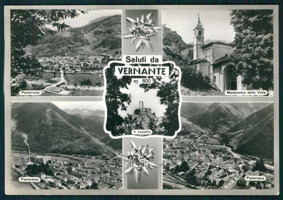 Cuneo Vernante Saluti da Foto FG cartolina MZ0102 – fronte