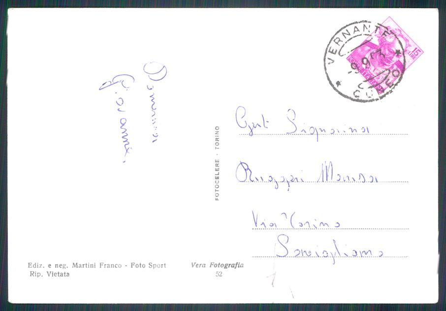 Cuneo Vernante STRAPPINO Foto FG cartolina MZ0105 – retro