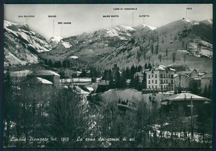 Cuneo Limone Piemonte Mappa Foto FG cartolina MZ0128 – fronte