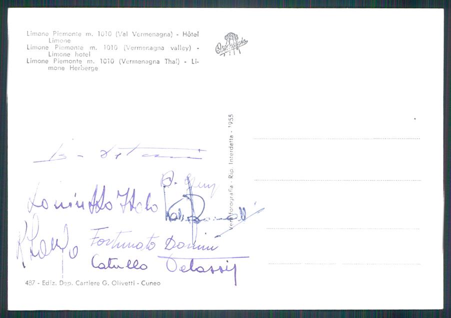Cuneo Limone Piemonte Nevicata ABRASA Foto FG cartolina MZ0133 – retro