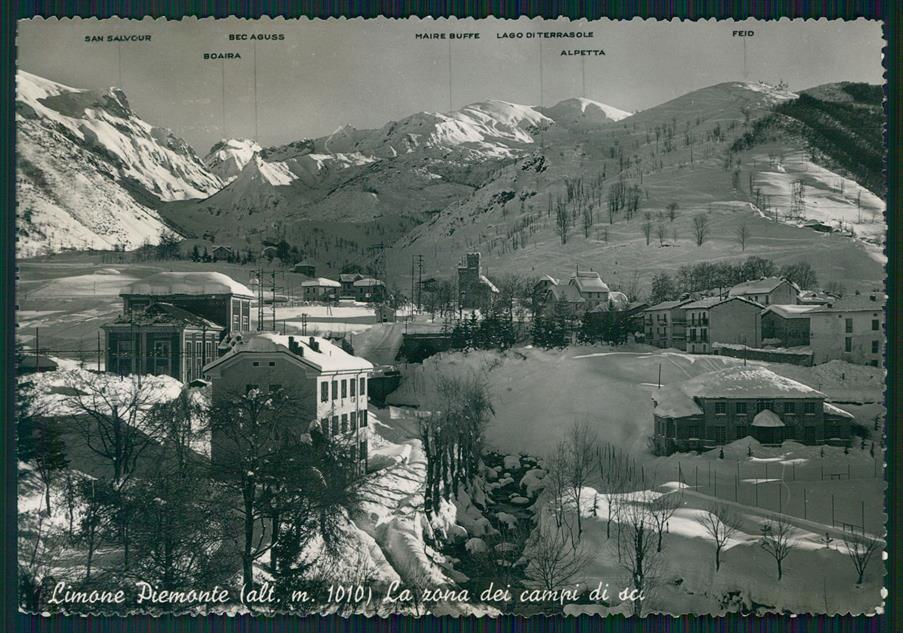 Cuneo Limone Piemonte Nevicata Foto FG cartolina MZ0146 – fronte