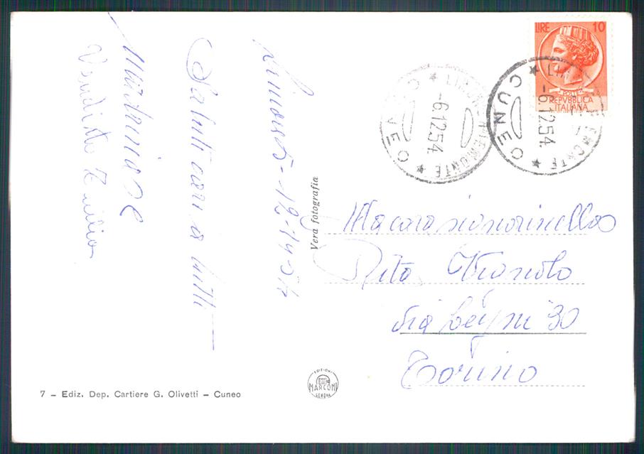 Cuneo Limone Piemonte Capanna Chiara Foto FG cartolina MZ0152 – retro