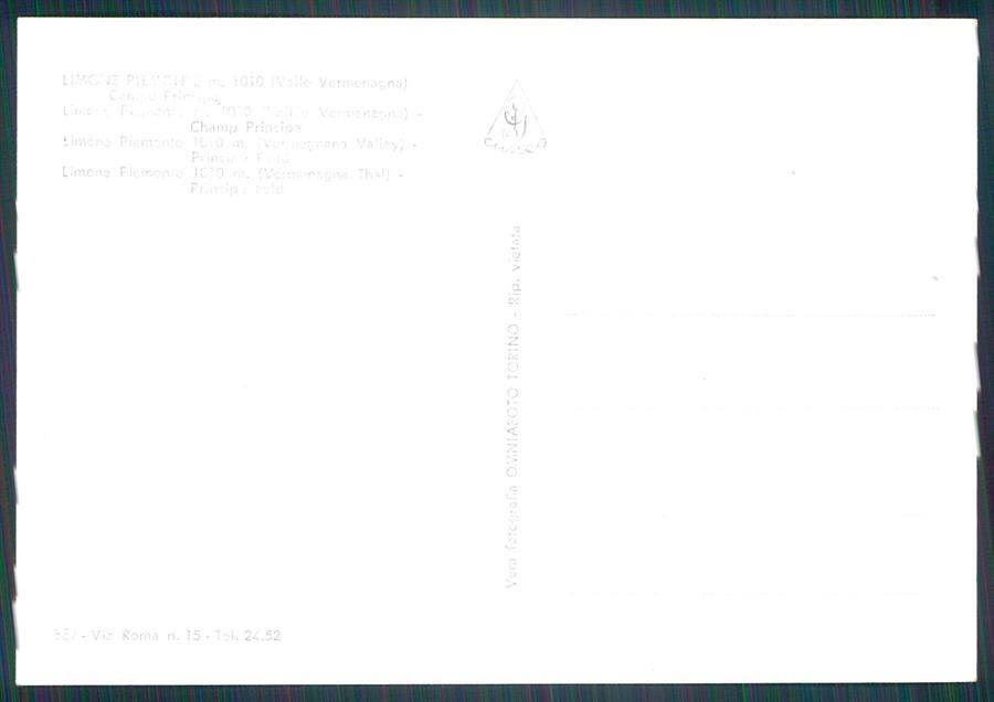 Cuneo Limone Piemonte Nevicata Sci Foto FG cartolina MZ0154 – retro