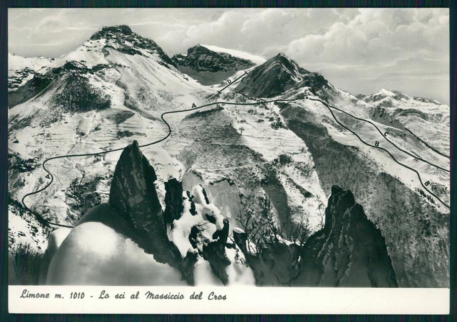 Cuneo Limone Piemonte Sci al Massiccio del Cros Foto FG cartolina MZ0166 – fronte