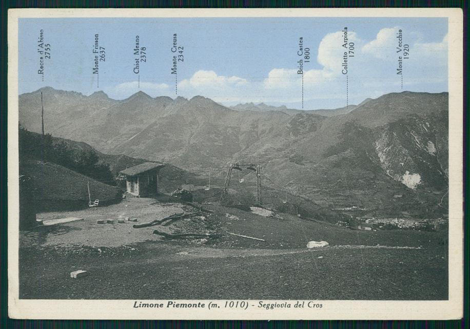 Cuneo Limone Piemonte Seggiovia del Cros PIEGHINA FG cartolina MZ0170 – fronte