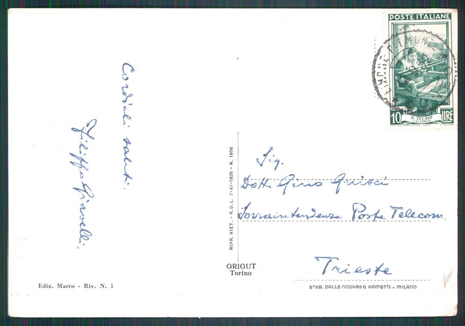 Cuneo Limone Piemonte Seggiovia del Cros PIEGHINA FG cartolina MZ0170 – retro