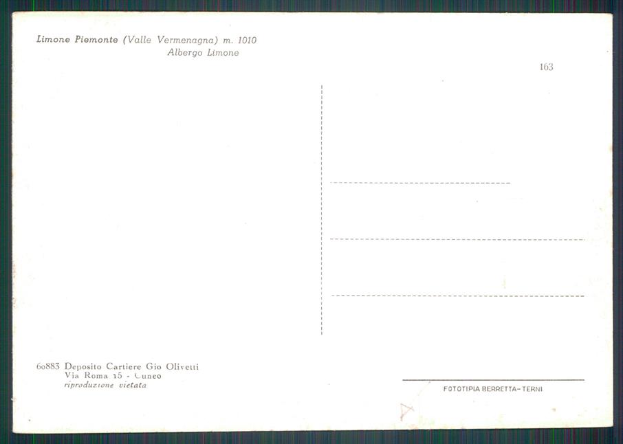 Cuneo Limone Piemonte FG cartolina MZ0172 – retro