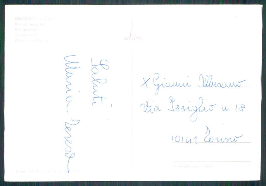 Cuneo Limone Piemonte Limonetto Foto FG cartolina MZ0179 – retro