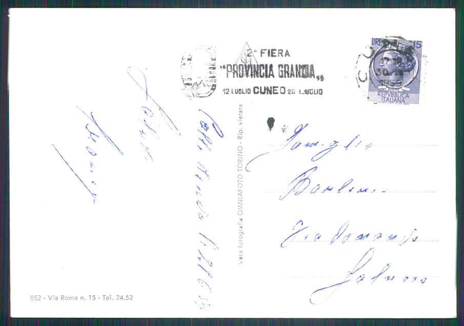 Cuneo Limone Piemonte Colle di Tenda FORO Foto FG cartolina MZ0193 – retro