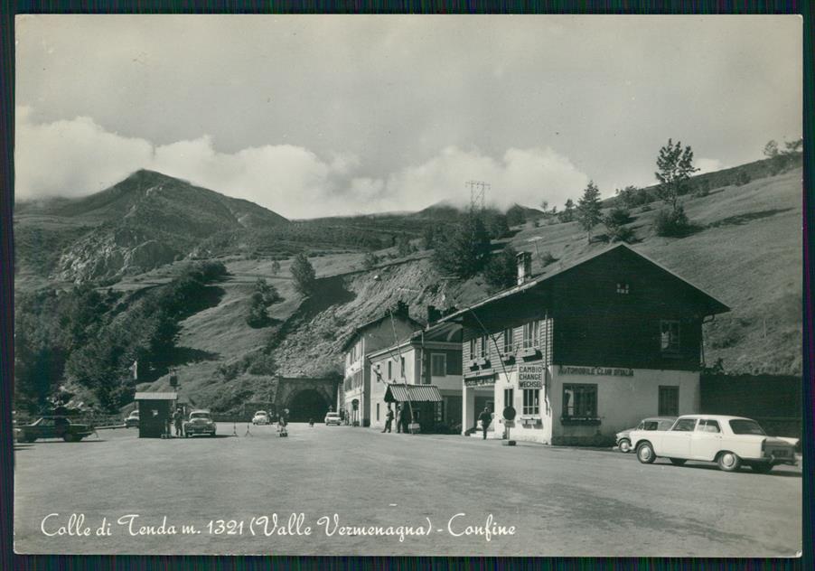 Cuneo Limone Piemonte Colle di Tenda Confine Auto Foto FG cartolina MZ0197 – fronte